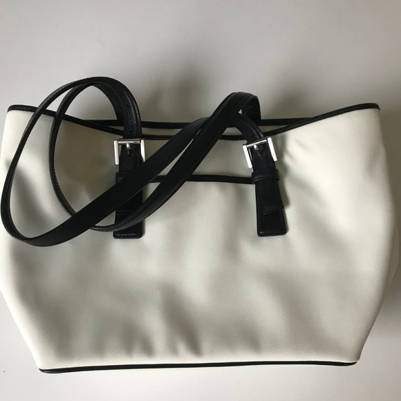 Vintage Coach Satchel, Black and Cream, never used - Picture 2 of 4